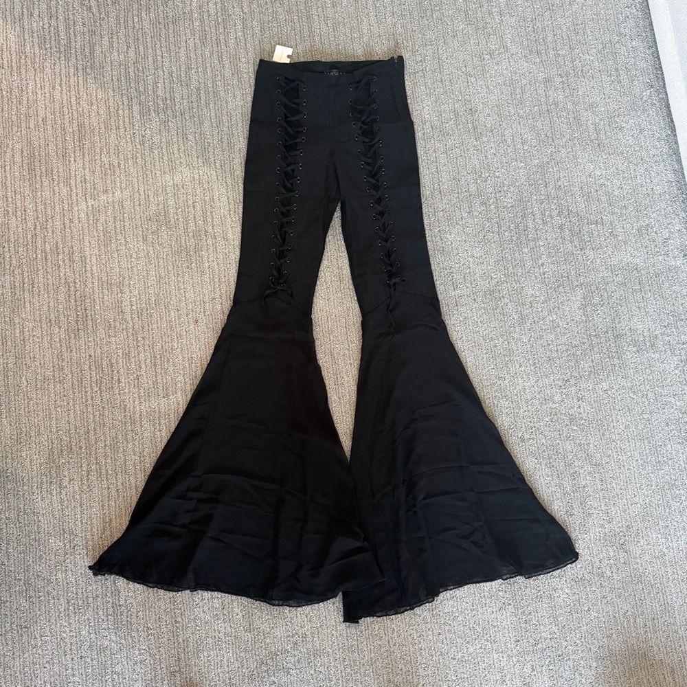 Dollskill Widow Lace-Up Flare Pants